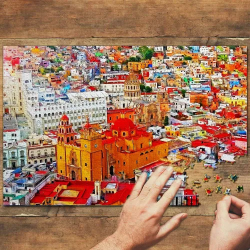 Miniatura 2 de México - Rompecabezas de 1000 piezas México Guanajuato Puzzle Travel Souvenir Madera