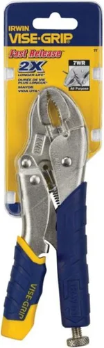 IRWIN Tools VISE-GRIP Alicates de bloqueo, liberación rápida, mandíbula curva con cortadores de alambre, 7 pulgadas (7T)
