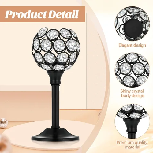 Miniatura 4 de Qunclay 18 portavelas de cristal a granel, centros de mesa para mesa de boda, centros de mesa decorativos de cristal, decoración de mesa de comedor