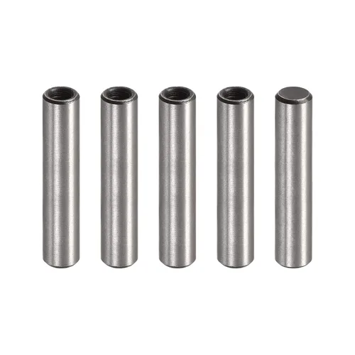 Miniatura 10 de uxcell Pasador de rosca interna M5 5 unids 0.315x0.630 in biselado plano acero al carbono cilíndrico pin cama estantería dispositivos metálicos