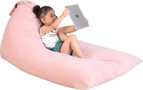 Miniatura 10 de Jorbest Puf de almacenamiento de animales de peluche para niños y adultos, puf de animales de peluche, asiento de lona de alta calidad, solo funda