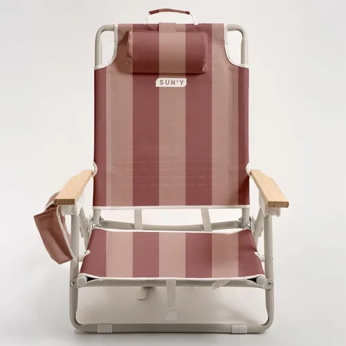 SUN'Y Escapes - Silla de playa tipo mochila, fabricada con plásticos encuadernados al océano, personalizable con accesorios MOLLE, ultraligera,