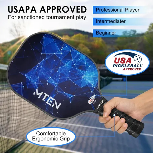 Miniatura 2 de Pickleball Paddles Set of 2 or 4, or Single Paddle – USAPA Approved Fiberglass Surface Pickleball Rackets Set for Men & Women azul (blue*1)
