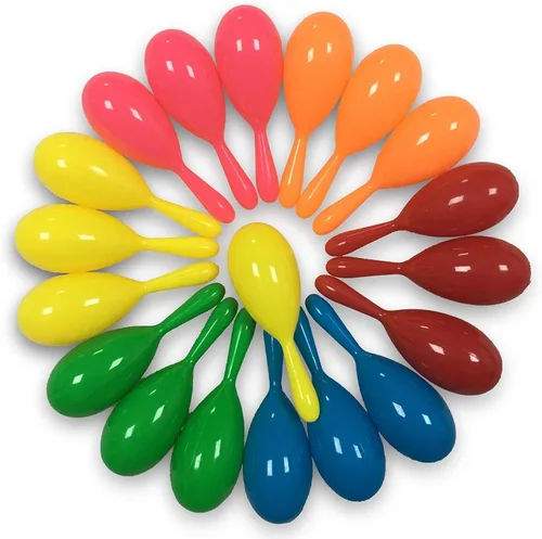 Miniatura 11 de 12 mini maracas para niños, maraca de plástico, regalos de fiesta para niños, fiesta del Cinco de Mayo, temática mexicana, suministros de fiesta