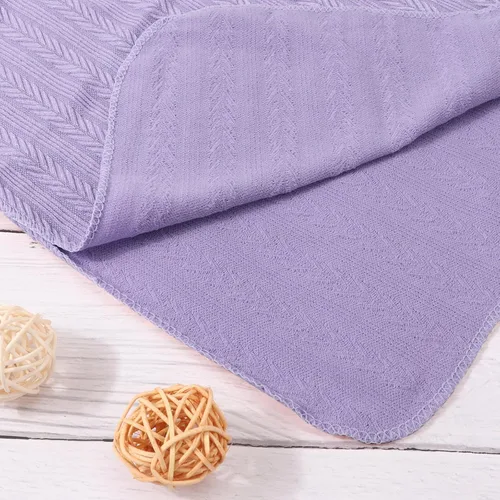 Miniatura 7 de DRESHOW BQUBO Manta Receptora para Recién Nacido y Niño Pequeño Cálida para Niñas con Gorro de Lazo y Diadema de Lazo Regalo de Baby Shower 1 juego