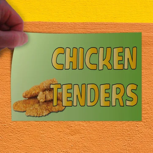 Miniatura 4 de Pegatinas de varios tamaños Chicken Tenders A Publicidad Impresión Industrial Vinilo Señal de Seguridad Etiqueta Restaurante y Alimentos 7x5 pulgadas