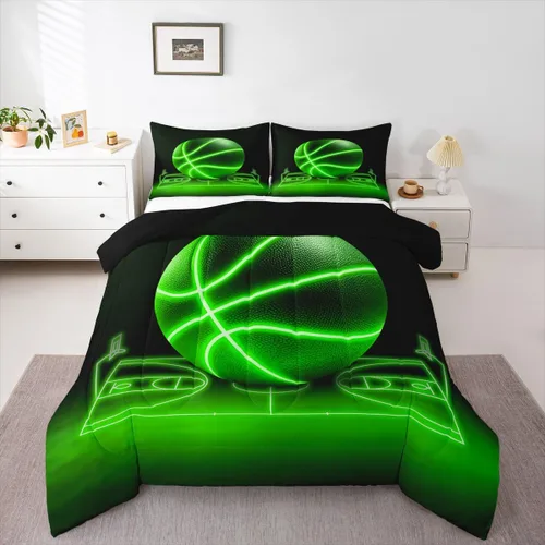 Miniatura 29 de Erosebridal Juego de edredón de béisbol tamaño individual, juegos de ropa de cama deportiva para niños, edredones y juegos de ropa de cama de nido