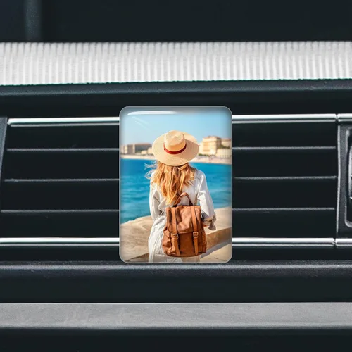 Miniatura 12 de Clip de ventilación de aromaterapia personalizado con tu texto fotográfico, ambientador de aire de cristal personalizado, purificador de aire