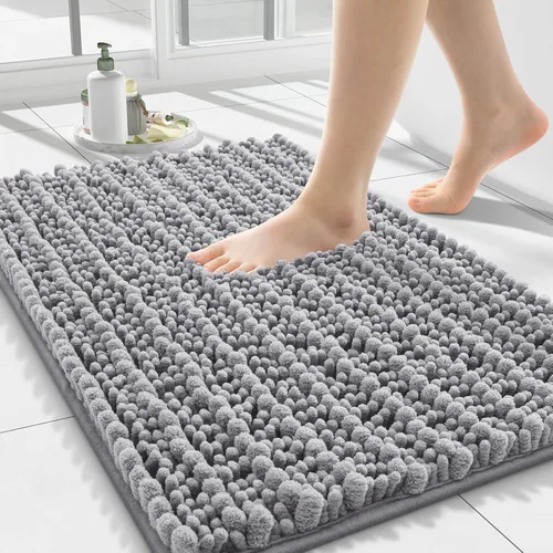 Miniatura 279 de Smiry Alfombras de Baño 24x16 pulgadas, Alfombras de Baño de Chenilla Extra Suaves y Absorbentes, Respaldo de Goma Antideslizante, Lavable a Máquina