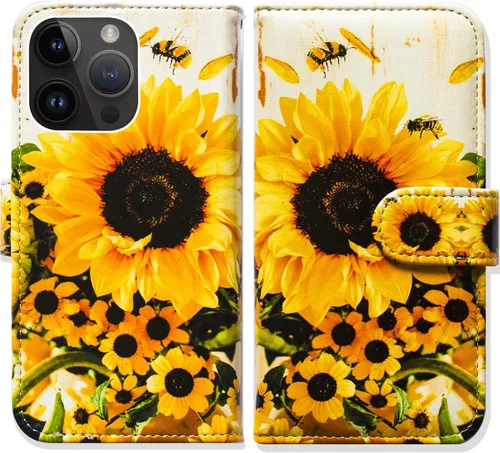 Miniatura 23 de Bcov Funda para iPhone 15 Pro Max, funda de piel con tapa y soporte para tarjeta y soporte para iPhone 15 Pro Max