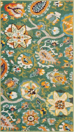 Miniatura 6 de SAFAVIEH Colección Monaco - Alfombra para pasillo, 2.2 x 6 pies, color marfil y multicolor, diseño floral bohemio, no desprende pelusa y de fácil