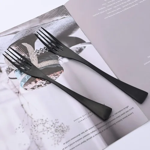 Miniatura 6 de Juego de cubiertos de 6 piezas para cubiertos de acero inoxidable 1,18/10, juego de cubiertos de comedor, utensilios de acabado para almuerzo