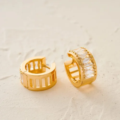 Miniatura 6 de MYEARS Women Huggie Earrings Gold Hoop 14K Gold Filled Small Simple Handmade Hypoallergenic Everyday Jewelry