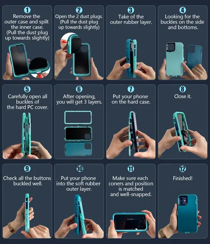 Miniatura 7 de LeYi Funda compatible con Samsung Galaxy S20 Ultra: funda resistente 3 en 1 para Samsung S20 Ultra, funda de grado militar a prueba de golpes