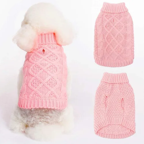 Miniatura 9 de Mihachi Suéteres para Perros Pequeños y Medianos Niña o Niño, Camisa Cálida y Suave para Perros, Abrigo para Perros para Clima Frío con Cuello