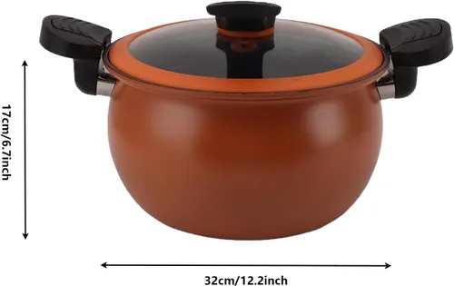 Miniatura 6 de Micro olla a presión utensilios de cocina de cocción rápida, 12.2 x 11.0 * 6.7 in utensilios de cocina antiadherentes para microondas, olla Naranja