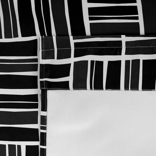 Miniatura 6 de Deconovo Paneles de cortina opacas con estampado de moda para sala de estar, 52 pulgadas de ancho x 95 pulgadas de largo, color negro