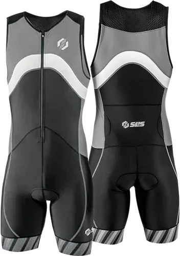 SLS3 Traje de Triatlón para Hombre - Trisuit Premium para Hombre - Kit de Triatlón sin Mangas, de Secado Rápido con Bolsillo Grande en la Espalda
