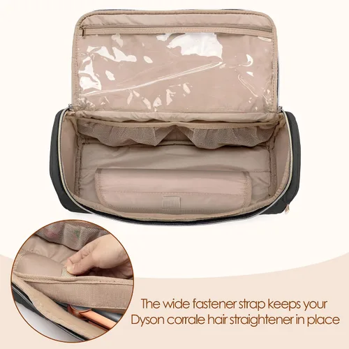 Miniatura 3 de Yarwo Bolsa de viaje compatible con Dyson Airstrait/Corrale alisador de cabello y accesorios, estuche de almacenamiento portátil para herramientas