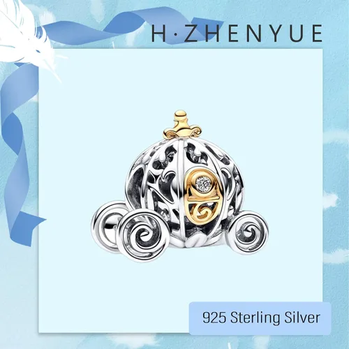 Miniatura 38 de Dijes de plata de ley 925 de dibujos animados de pato, ratón, oso, elefante, dragón chino, cuentas colgantes para pulseras y collares, joyería