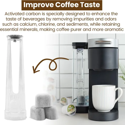 Miniatura 3 de Soporte para filtro de agua y 3 filtros de agua para cafeteras Keurig serie 2.0 compatible con K-Supreme Series, K-Express, K-Slim, K-Elite, K-Duo