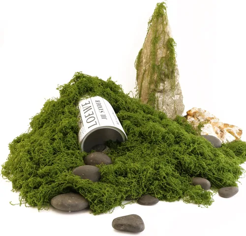 Miniatura 2 de El musgo verde oscuro se utiliza para manualidades, musgo artificial, rellenos de jarrones de vidrio, bodas, Navidad, fiestas verdes de primavera