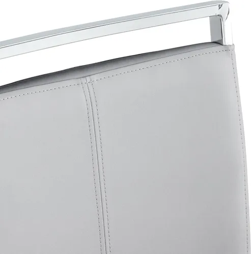 Miniatura 8 de Baysitone Juego de 4 sillas de comedor modernas, sillas laterales para cocina, con respaldo alto acolchado de piel sintética, para habitación, Gris