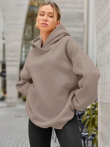 Miniatura 3 de EFAN Sudaderas con capucha de gran tamaño para mujer, sudaderas de forro polar con capucha, suéteres casuales y cómodos, ropa de moda de otoño 2023
