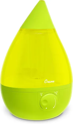 Miniatura 14 de Crane Humidificador ultrasónico de niebla fría en forma de lágrima, tanque grande de 1 galón, apagado automático, humidificadores de bebé para Gris