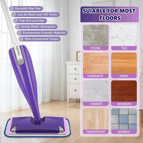 Miniatura 5 de Almohadillas reutilizables para trapeador compatibles con Swiffer Wet Jet, repuestos de almohadillas Wet Jet para trapeador Swiffer, almohadillas