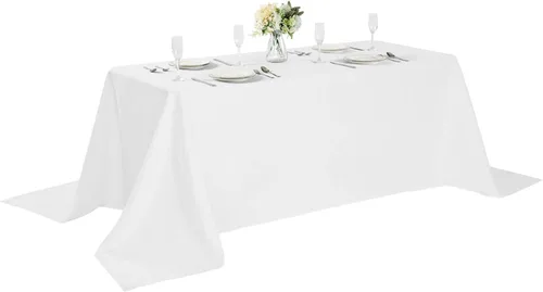 Miniatura 126 de Cupuamon - Mantel rectangular de 60 x 84 pulgadas, tela de poliéster lavable para decoración de bodas, fiestas, cenas y banquetes