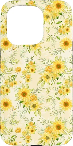 Miniatura 14 de Cute Sunflower Pattern Yellow Pastel Flower Case for iPhone 16