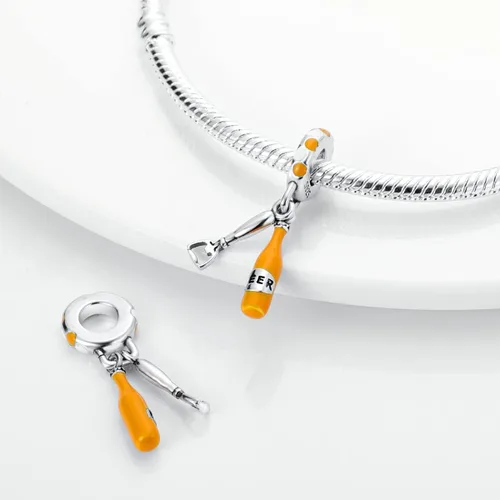 Miniatura 3 de Hapour Dijes de plata de ley 925 para pulseras de dijes, collar, joyería europea, dije, abalorios, abalorios, regalo de cumpleaños para mujeres