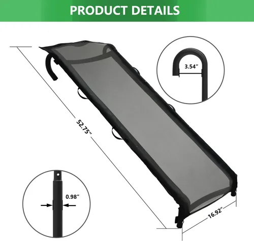 Miniatura 4 de Eurmax USA - Escalera deslizante universal para cama elástica fácil de montar, acero resistente, accesorio para trampolín para niños, para subir