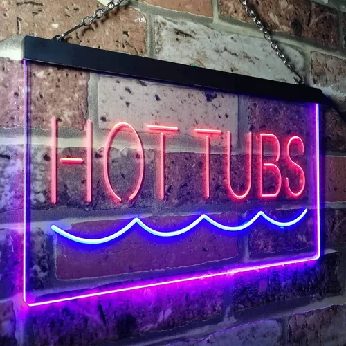 Miniatura 3 de ADVPRO Hot Tubs Supply Dual Color LED Neon Sign Blue & Red 12" x 8.5" st6s32-i3375-br