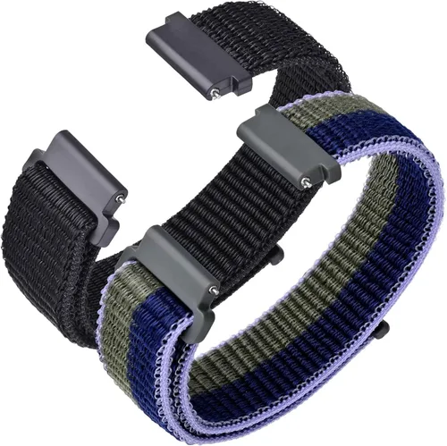 ANNEFIT Correas de reloj deportivas de nailon, paquete de 2 correas ajustables de liberación rápida de 0.630in, 0.709in, 0.748in, 0.787in, 0.866in