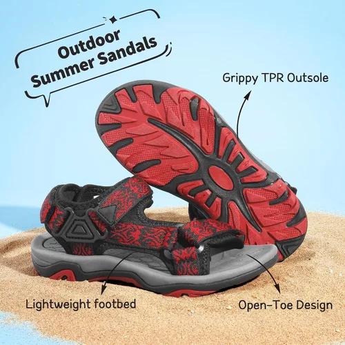 Miniatura 4 de DREAM PAIRS Sandalias de verano para niños, ligeras y ajustables (para niños y niñas, grandes y pequeños).