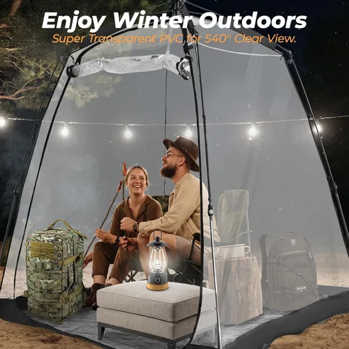 Miniatura 4 de All Weather Proof Pod Pop Up Bubble Tent for 3-8 People, Large Oversize Dome House, Cold Protection Camping Tent, Winter Instant Igloo for Outdoor