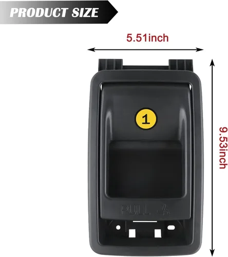 Miniatura 4 de TQPONLY Asa de liberación de cierre de asiento plegable Compatible con Toyota Sienna 11-20 Reemplaza 75220 72909-08011 (Negro)