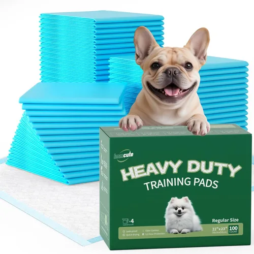 Miniatura 10 de IMMCUTE Almohadillas desechables para orina de cachorros de 22 x 23 pulgadas, 80 unidades, almohadillas de entrenamiento para orina de perro