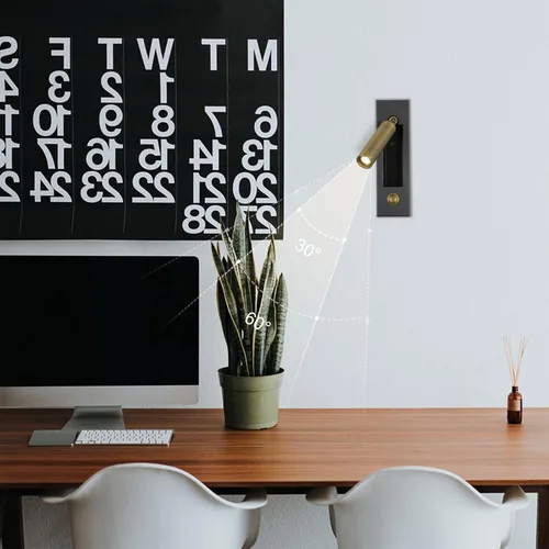 Miniatura 6 de Lámpara LED para dormitorio, lámpara de pared para cabecero, luz de lectura de mesita de noche, lámparas de pared con interruptor de pulsador