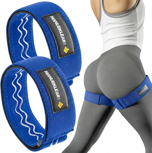 Miniatura 9 de MANUEKLEAR Bandas de restricción de flujo sanguíneo antideslizantes para muslos, bandas de glúteos BFR para mujeres, glúteos, piernas, bandas