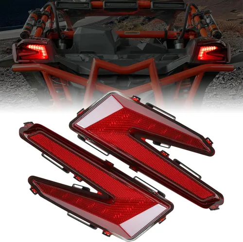 Luces traseras LED para Can Am Maverick X3 XDS XRS Max Turbo R 2017-2025, accesorios de lente roja, luces traseras de freno trasero, kit de montaje