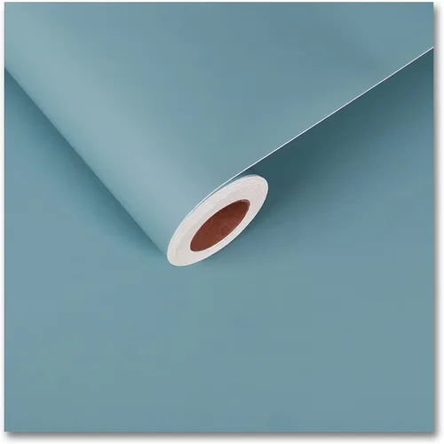 CRE8TIVE Papel tapiz grueso azul océano de 24 x 118 pulgadas, autoadhesivo, extraíble, color azul claro, película de vinilo decorativa impermeable