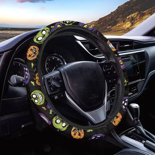 Miniatura 12 de Asian Dragon - Funda universal para volante de automóvil, accesorios interiores de automóvil, lavable, transpirable, funda para volante