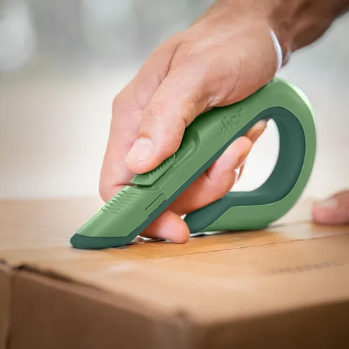 Miniatura 2 de Corte de caja Slice, cuchillo utilitario de potencia industrial, cuchilla de cerámica segura que dura 11 veces más que la de metal, color salvia, 1