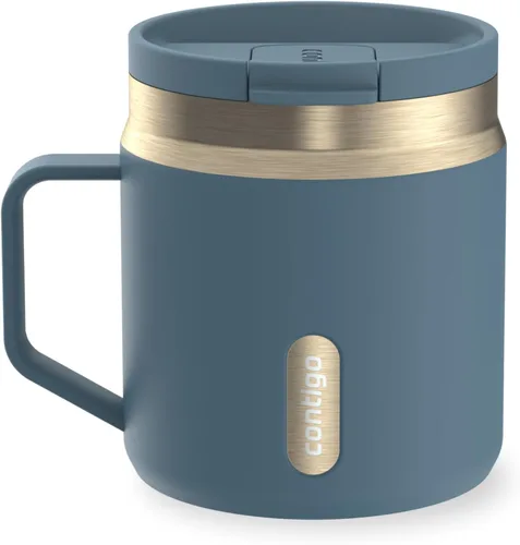 Contigo SnapSeal - Botella de agua de acero inoxidable de 14 onzas con aislamiento al vacío con tapa de cierre automático a prueba de fugas