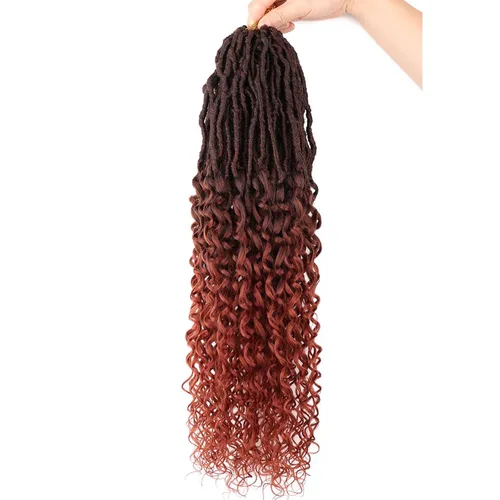 Miniatura 16 de Extensiones de cabello de rizos profundos de 14 pulgadas, 8 paquetes, Rizos tejidos en crochet suaves con puntas rizadas, Rizos de diosa tejidos