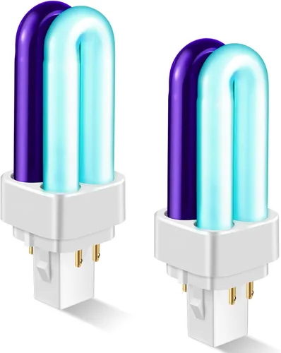 Qualirey Paquete de 2 bombillas de repuesto 41050 de 7 W, bombillas mejoradas de 2 colores compatibles con Dynatrap DT1050 DT1100 DT1250, bombilla