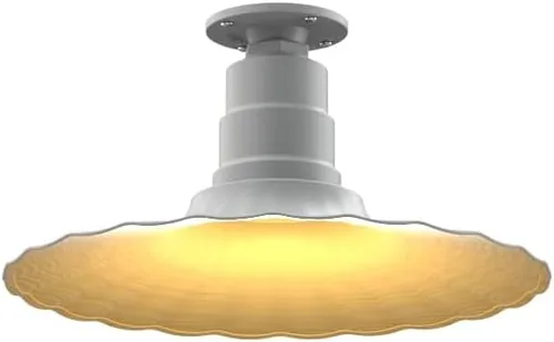 Miniatura 16 de Steel Lighting Co. Colgante Eagle Rock Lámpara montada en el techo Onda radial de 16 pulgadas vástago de 12 pulgadas Acero resistente